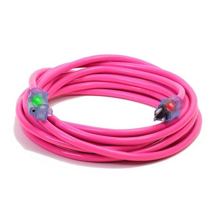 MICROMICROME 25 ft. 1.67 Pink Pro Glo Extension Cord MI2669163